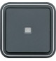 CUBYKO POUSSOIR 1F VOYANT TEMO IN ENCASTRE GRIS IP55