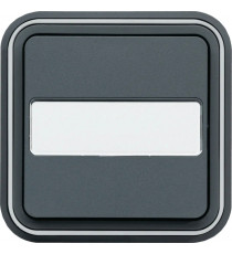 CUBYKO POUSSOIR PORTE-ETIQUETT E 1F ENCASTRE GRIS IP55