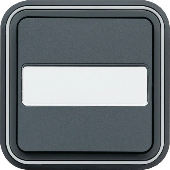CUBYKO POUSSOIR PORTE-ETIQUETT E 1F ENCASTRE GRIS IP55