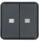 *CUBYKO 2 TOUCHES KNX A VOYANTS COLORIS GRIS