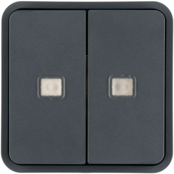 *CUBYKO 2 TOUCHES KNX A VOYANTS COLORIS GRIS