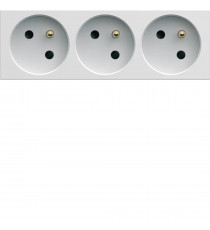 PRISE DE COURANT TRIPLE SPECIALE GOULOTTE GALLERY 2P+T 16A PURE