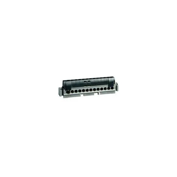 Bornier de répartition isolé IP2X phase 1 connexion 6 à 25mm² - noir - 113mm