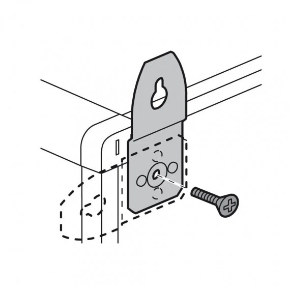 Pattes de fixation murale métal (4) - pour coffrets et armoires IP43