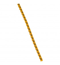 Repère Duplix lettre majuscule D noire sur fond jaune
