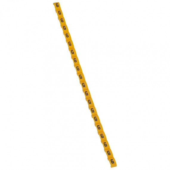 Repère Duplix lettre majuscule G noire sur fond jaune