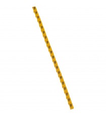 Repère Duplix lettre majuscule P noire sur fond jaune