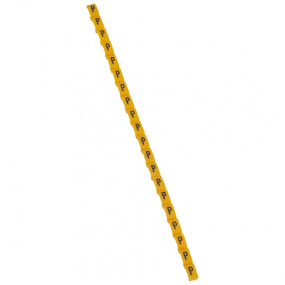 Repère Duplix lettre majuscule P noire sur fond jaune