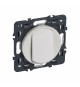 Poussoir inverseur Céliane 6A avec enjoliveur blanc et support