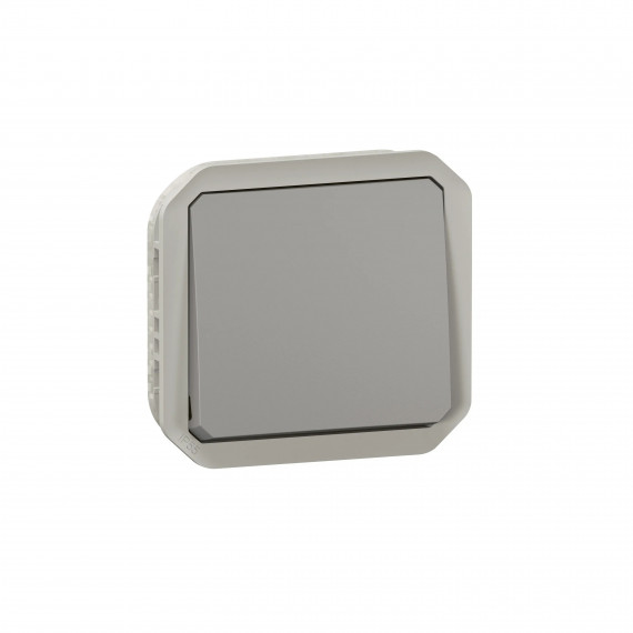 Interrupteur ou va-et-vient 10AX 250V Plexo composable gris