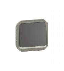 Poussoir NO lumineux Plexo composable anthracite