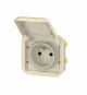 Prise de courant 2P+T Plexo composable sable