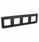 Plaque de finition horizontale Mosaic pour 4x2 modules - noir