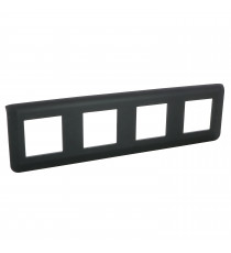 Plaque de finition horizontale Mosaic pour 4x2 modules - noir