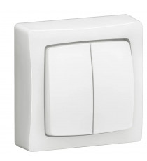Transformeur double Appareillage Saillie complet blanc
