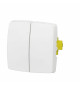 Transformeur double Appareillage Saillie composable blanc