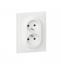 Double prise 2P+T compacte monobloc easyréno dooxie one 16A complet avec griffes