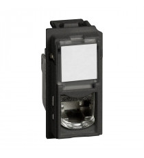 Prise RJ45 cat.6 FTP Living Now 1 module - noir