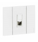 Prise RJ45 blindée cat.6A STP Living Now 1 module - blanc
