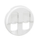 Enjoliveur prise double RJ45 Céliane - Blanc