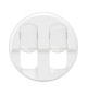 Enjoliveur prise double RJ45 Céliane - Blanc