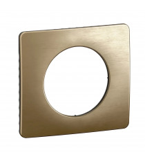 Plaque de finition Céliane 1 poste - Bronze Satiné