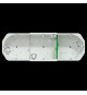 Multifix - boîte encastrement - 3 postes - Ø67mm - P40mm - entraxe 71mm