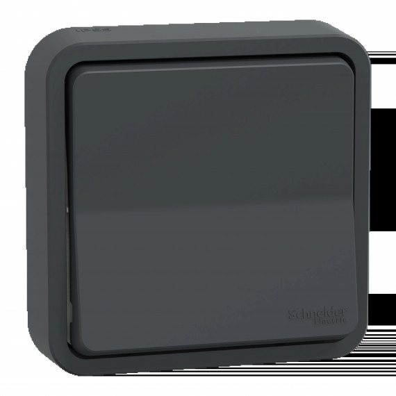 Mureva Styl - Va et vient - complet encastré - IP55 - IK08 connex auto - gris