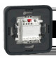 Mureva Styl - Va et vient - complet encastré - IP55 - IK08 connex auto - gris