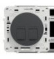 Odace - prise double RJ45 cat.6 UTP - grade 1 à 2 (tél. + inf.) - à vis - anth