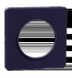Odace Touch  - plaque 1 poste Kvadrat roi avec liseré bleu cobalt
