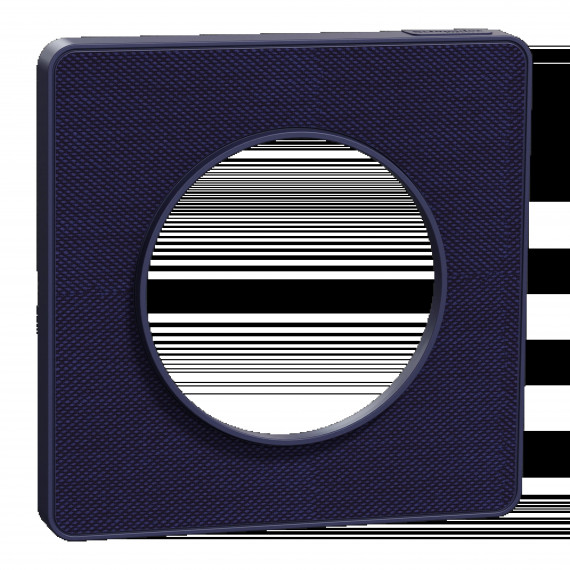 Odace Touch  - plaque 1 poste Kvadrat roi avec liseré bleu cobalt