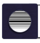 Odace Touch  - plaque 1 poste Kvadrat roi avec liseré bleu cobalt