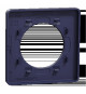 Odace Touch  - plaque 1 poste Kvadrat roi avec liseré bleu cobalt
