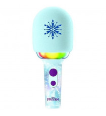 Lexibook - Microphone Karaoke Reine des Neiges - 3 modes et 4 effets sur la voix - Recharge USB-C - Bluetooth Sans fil