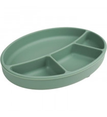 Assiette ventouse - THERMOBABY - Silicone - Vert Cactus - Compartimentée et antidérapante