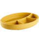 Assiette ventouse - THERMOBABY - Silicone - Jaune Miel - Compartimentée et antidérapante