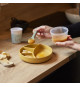 Assiette ventouse - THERMOBABY - Silicone - Jaune Miel - Compartimentée et antidérapante