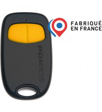 Télécommande 2 canaux - SCS SENTINEL - SimplyControl - Jaune, portée 40m, fréquence 433.92 MHz, pile lithium CR2032 incluse
