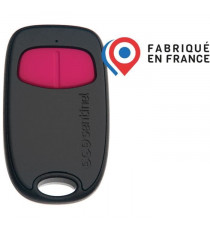 Télécommande 2 canaux - SCS SENTINEL - SimplyControl - Fuchsia, portée 40m, fréquence 433.92 MHz, pile lithium CR2032 incluse
