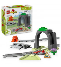 LEGO DUPLO Ma ville 10425 Set d'extension : Les rails et le tunnel du train - Jouet enfant