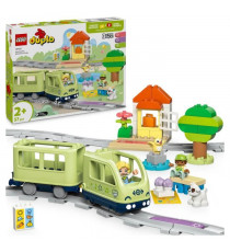 LEGO DUPLO Ma ville 10427 Le train d'aventures interactif - Jouets d'éveil des 2 ans
