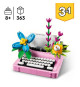 LEGO Creator 31169 3-en-1 La machine a écrire avec des fleurs - Jeu pour fille des 8 ans