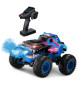 Voiture Télécommandée - TURBO CHALLENGE - Smashroar TC100 - Option Fumée - Bleu - 1/12 - Batterie Rechargeable et Piles incluses