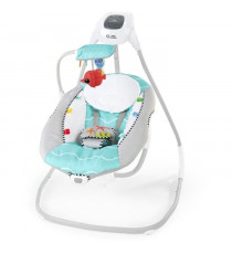 BABY EINSTEIN Balancelle Ocean Explorers, légere et compacte, siege pivotant a 180°, jouets inclus, modele Curious Comfort