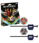 Beyblade X Marvel Collab, Iron Man 4-80B vs. Thanos 4-60B, multipack, a partir de 8 ans