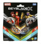 Beyblade X Marvel Collab, Iron Man 4-80B vs. Thanos 4-60B, multipack, a partir de 8 ans