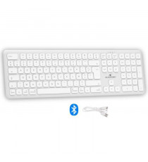 Clavier sans fil Bluetooth - BLUESTORK -  MAC - Full size - Compatible Mac - Blanc