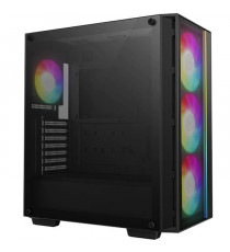 Boîtier PC - DEEPCOOL - MATREXX 55 V4 Mesh C - Moyen tour - ATX - Verre trempé - Façade Mesh - ARGB - Noir