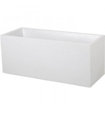 EDA Jardiniere Graphit - 99,5 x 39 x H 43 cm - 97,6 L - Blanc cérusé